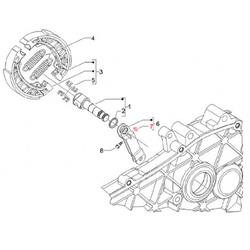 Mutter vierkant, Bremsnocke hinten, PIAGGIO für Vespa ET2/ET4/S/Primavera/Sprint 50-150ccm