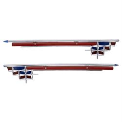 Sturzbügel "embellisher", Seitenhaube, links & rechts für Lambretta 125 LI 1°-2°/150 LI 1°-2°/175 TV 1°-2°