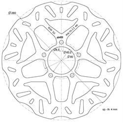 Bremsscheibe POLINI B35 175.0030 für PIAGGIO Medley 125-150ccm