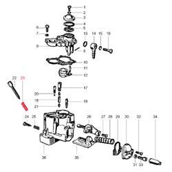 Feder Einstellschraube Standgas DELL'ORTO für Vergaser SI 27.23 B05991 für Vespa 160GS/180SS