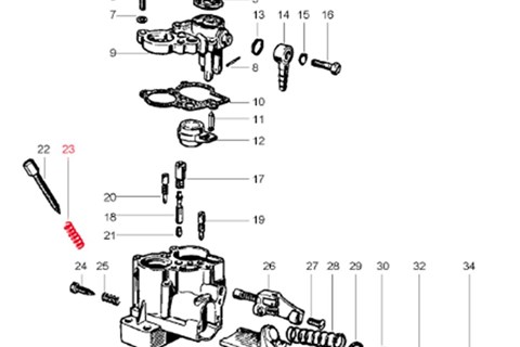 Marke: DELL'ORTO Artikelname: Feder Einstellschraube Standgas DELL'ORTO für Vergaser SI 27.23 B05991 für Vespa 160GS/180SS