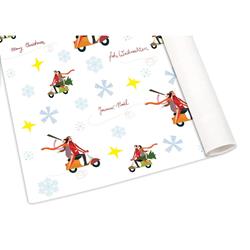 Geschenkpapier SIP Weihnachten mit Motiv Vespa Motorroller "Paar auf Vespa Roller"