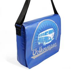 Schultertasche VW Collection mit Motiv VW Bulli T1 blau