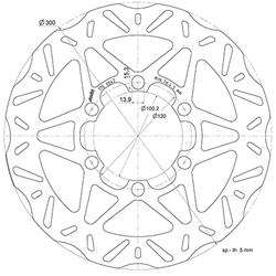 Bremsscheibe POLINI 175.0042 für PIAGGIO Beverly 300ccm