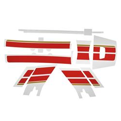 Aufkleberdekorset PIAGGIO mit Motiv Racing Sixties für Vespa GTS/GTS Super 125-300ccm