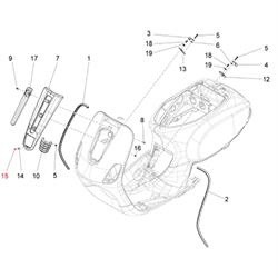 Schraube Kaskade, Schlitz, Rundkopf, PIAGGIO für Vespa S 50-150ccm