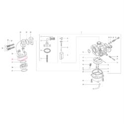 Dichtung LML Ansaugstutzen/Motor, SF214-0136 für LML Star 200 4T
