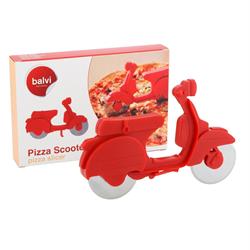 Pizzaschneider mit Motiv "Roller" rot