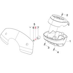 Gummipuffer PIAGGIO, Flyscreen, 560173 für Vespa LXV/GTS Super/GTV/GT 60 50-300ccm
