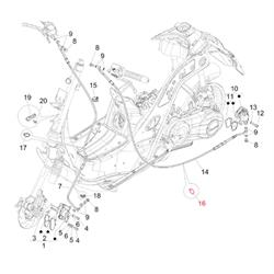 Schelle Bremsleitung, PIAGGIO für Vespa GTS/GTS Super/GTV/GT 60/GT/GT L 125-300ccm