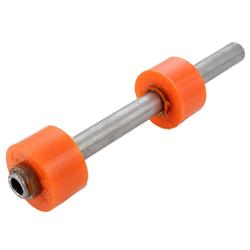 Silentgummis Motorschwinge 43 mm, links & rechts, orange, PLC für Vespa 180-200 Rally/P200E/PX200 E/Lusso/'98