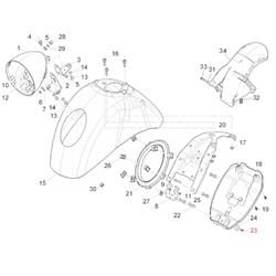 Schraube Spritzschutz, vorne, PIAGGIO für Vespa GTV/GT 60 125-300ccm