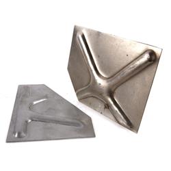 Reparaturblech, Verstärkung hinten "X" und "K", links & rechts für Vespa 50-125/PV/ET3