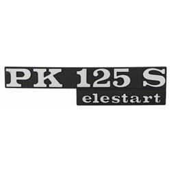 Schriftzug RMS "PK125 S elestart" Seitenhaube links 198185 für Vespa PK125 S Elestart