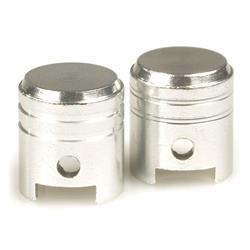 Ventilkappen mit Motiv "Kolben" chrom