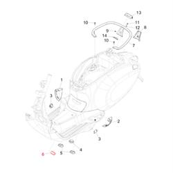 Gummipfropfen PIAGGIO, Unterboden, 1B000112 für Vespa Primavera/Sprint 125-150ccm