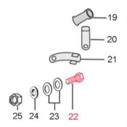 Schraube Kotflügel M6x25 mm, LML für LML Star 125-200 4T/Star Deluxe 125-150 4S/Speedy