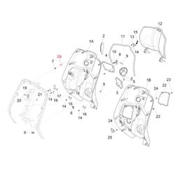 Plättchen PIAGGIO, Gepäckfach, 1B001478 für Vespa Sprint 50-150ccm