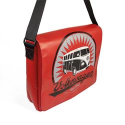 Schultertasche VW Collection mit Motiv VW Bulli T1 rot