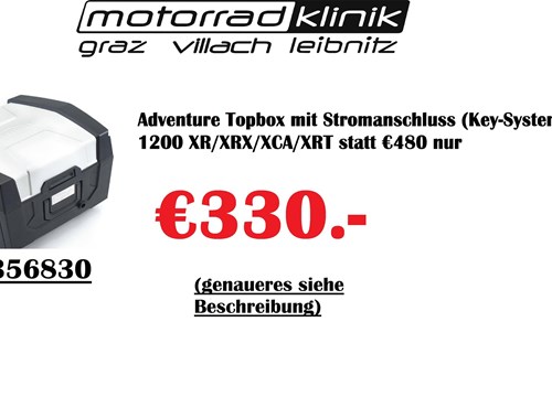 Adventure Topbox mit Stromanschluss (Key-System) Tiger 1200 XR/XRX/XCA/XRT   genaueres siehe Beschreibung statt €480 nur €330.- 