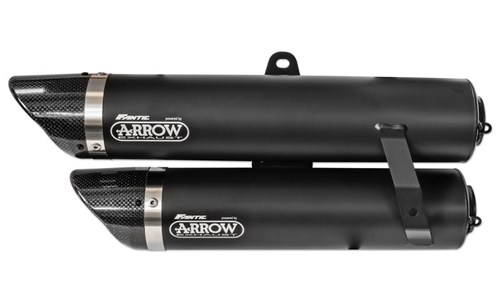 Auspuffendtopf Arrow Racing Fantic Caballero 500 schwarz