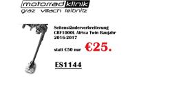 Seitenständerverbreiterung CRF1000L Africa Twin Baujahr 2016-2017 statt € 50 nur €25. Seitenständerverbreiterung CRF1000L Africa Twin Baujahr 2016-2017 statt € 50 nur €25.