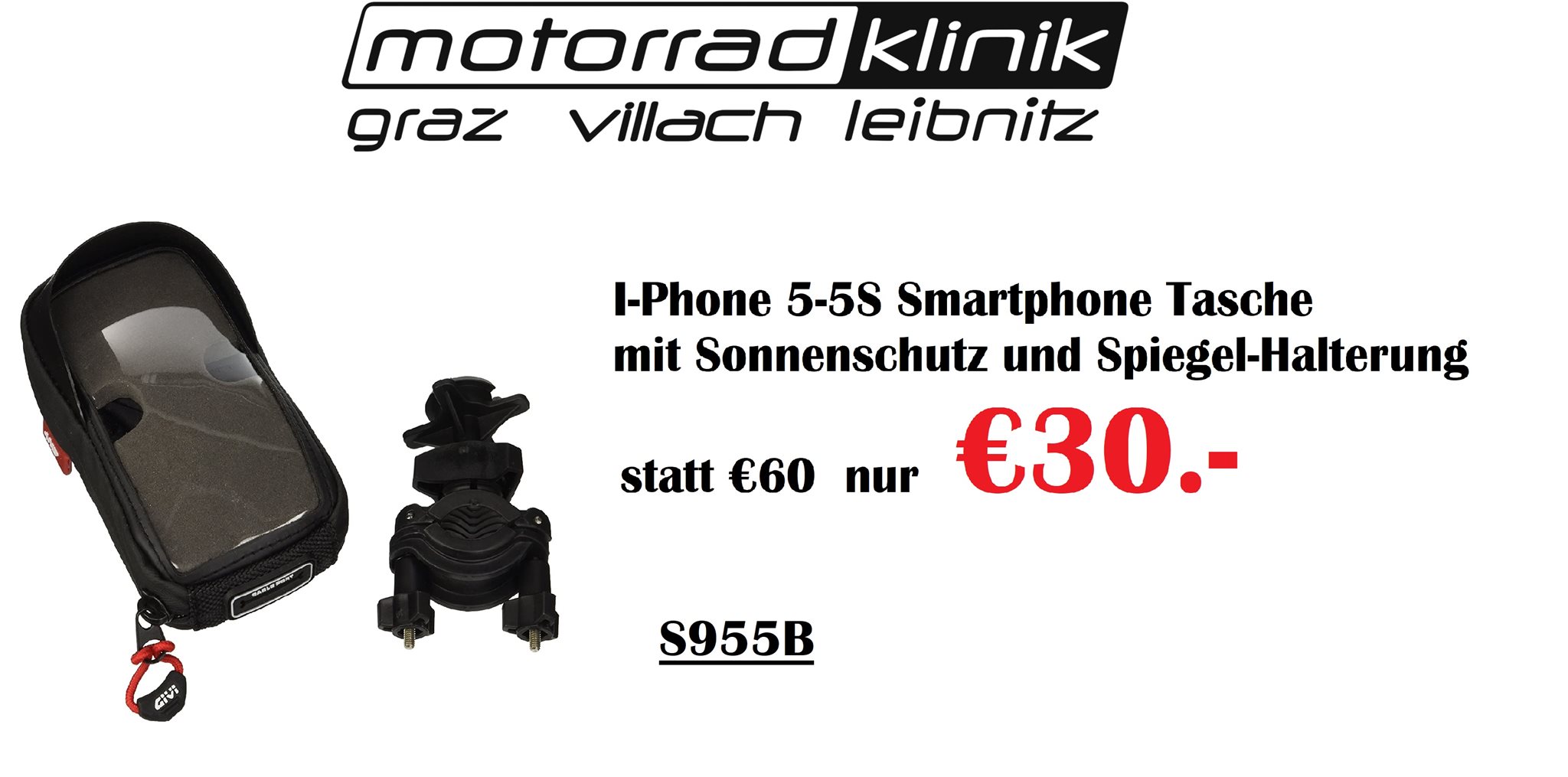 I-Phone 5-5S Smartphone Tasche mit Sonnenschutz mit Spiegel-Halterung  (genaueres siehe Beschreibung) statt €60 nur €30.- statt 60,00 EUR jetzt  nur 30,00 EUR - 1000PS Shop - Sale