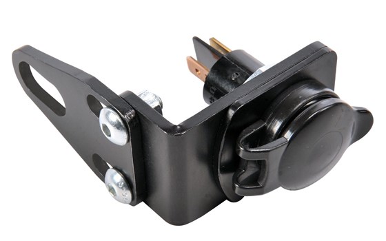 Universalsteckdose inkl. Steckdosenhalter- schwarz - Bild 1