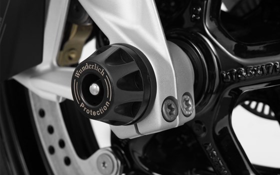 Schutzpads Vorderrad DOUBLESHOCK - schwarz - vorne - Bild 1