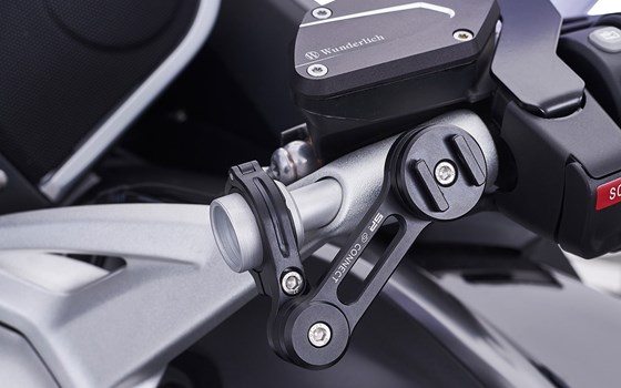 Stummellenker Adapter für Smartphone Halter 22mm- silber - Bild 2