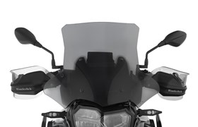 Verkleidungsscheibe MARATHON - rauchgrau - Halterung kurz (115 mm) Verkleidungsscheibe MARATHON - rauchgrau - Halterung kurz (115 mm)