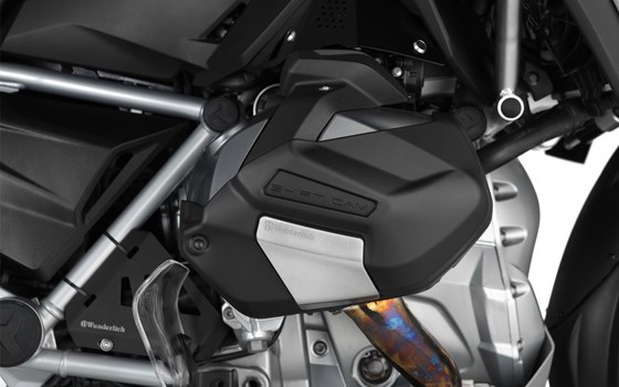 Ventildeckel- & Zylinderprotektoren EXTREME - schwarz-silber - links und rechts - Bild 1