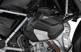 Ventildeckel- & Zylinderprotektoren EXTREME - schwarz-silber - links und rechts