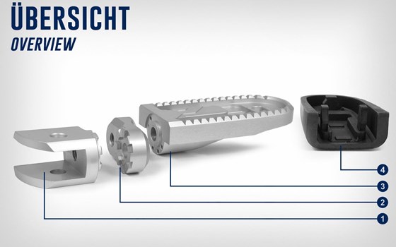 Vario-Gelenk EVO1 Fahrer (Paar) F 650 GS- silber - Bild 2 Vario-Gelenk EVO1 Fahrer (Paar) F 650 GS- silber - Bild 2