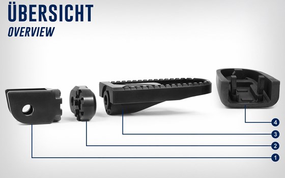 Vario-Gelenk EVO1 Fahrer (Paar) F 650 GS- schwarz - Bild 2 Vario-Gelenk EVO1 Fahrer (Paar) F 650 GS- schwarz - Bild 2