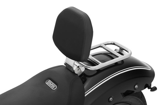 Fahrer Rückenstütze - klappbar- verchromt - Bild 1