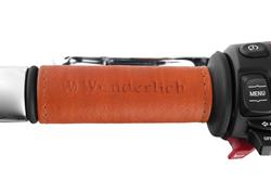 Ledermanschetten für die Griffe der BMW R 18 - braun - Satz