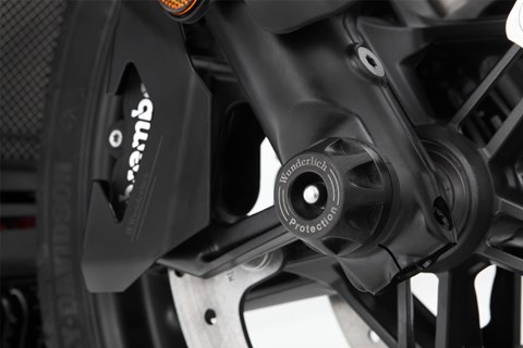 Marke: Wunderlich Artikelname: Achs-Schutzpads DOUBLESHOCK - schwarz - vorne