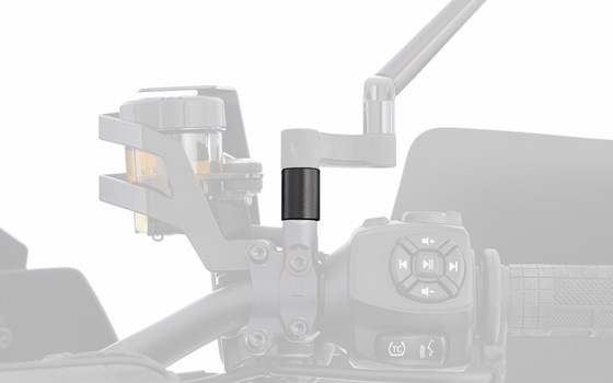 Zusatzerhöhung für Spiegelverbreiterung - schwarz - 25mm - Bild 3