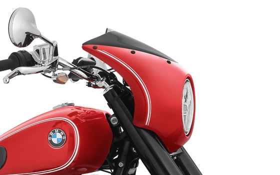 Lampenmaske Rock ’n‘ Roll R 18- marsrot metallic - weiß liniert - Bild 2