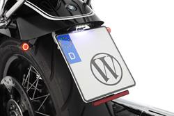 Heckumbau PURE mit Blinkerhalter R 18 - schwarz - M8 Blinker Anschlussgewinde