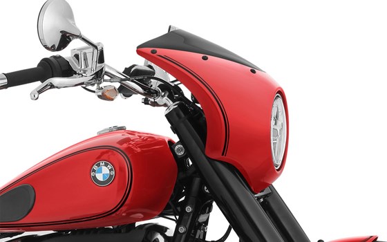 Lampenmaske Rock ’n‘ Roll R 18- marsrot metallic - schwarz liniert - Bild 1