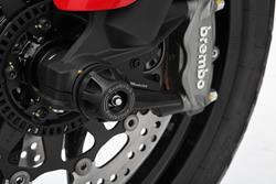 Achs-Schutzpads DOUBLESHOCK Multistrada V4 - schwarz - vorne