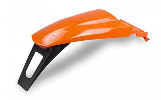 Kotflügel Hinten orange mit Rücklicht für KTM 625/640/660 LC4 Enduro/Supermoto 1998-2005 - Bild 1