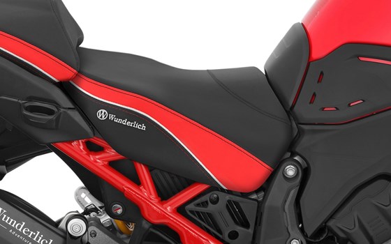 Fahrersitzbank AKTIVKOMFORT Multistrada V4 - schwarz-rot - Standard - Bild 1