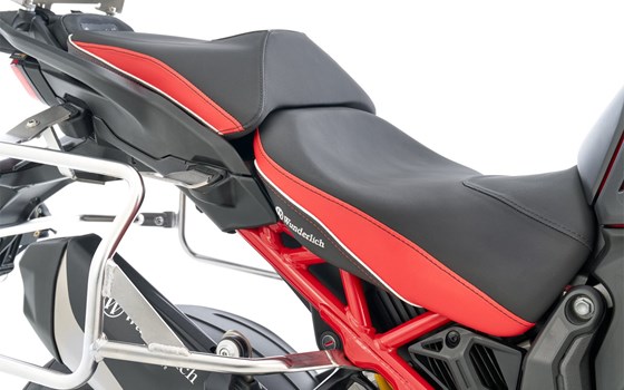 Fahrersitzbank AKTIVKOMFORT Multistrada V4 - schwarz-rot - tief - Bild 3