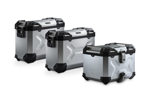 Marke: SW-MOTECH Artikelname: Adventure Set TRAX ADV. Silbern. Ducati DesertX (22-) / Rally (23-).