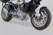 Motorschutz. Silbern. Moto Guzzi V100 Mandello/S.