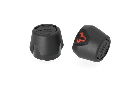 Sturzpad-Kit für Vorderachse. Schwarz. Moto Guzzi V100 Mandello/S, V85/TT/Strad. - Bild 1 Sturzpad-Kit für Vorderachse. Schwarz. Moto Guzzi V100 Mandello/S, V85/TT/Strad. - Bild 1