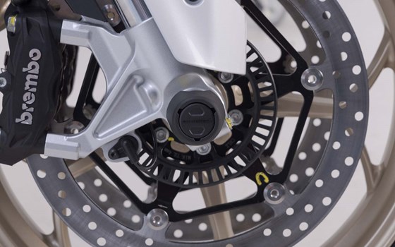 Sturzpad-Kit für Vorderachse. Schwarz. Moto Guzzi V100 Mandello/S, V85/TT/Strad. - Bild 3